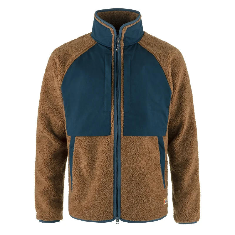 Fjallraven Vardag Pile Jacket Chestnut / Navy