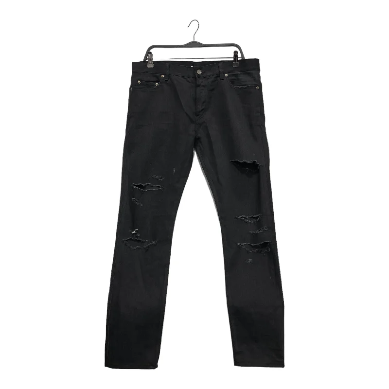 SAINT LAURENT/Straight Pants/34/BLK