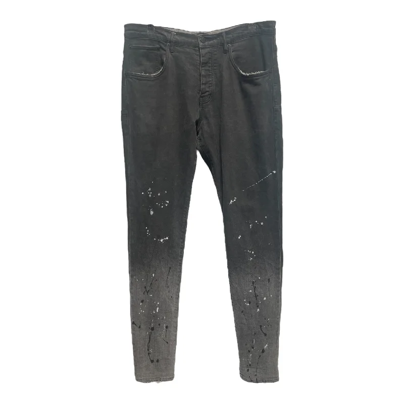 PURPLE BRAND/Skinny Pants/34/Cotton/BLK/PAINT SPLATTERED JEANS