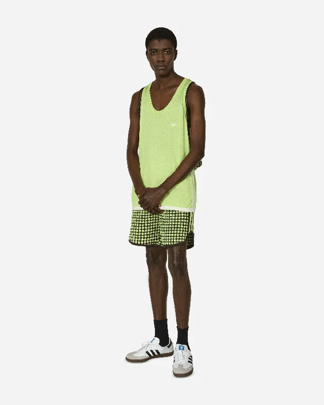 Wales Bonner Knit Shorts Frozen Yellow / Night Brown