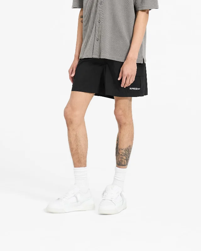 Cargo Swim Shorts - Jet Black