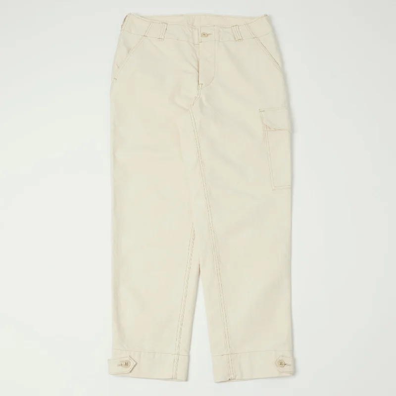 Freewheelers Aviators Trouser - Yarn-Dyed Raw White