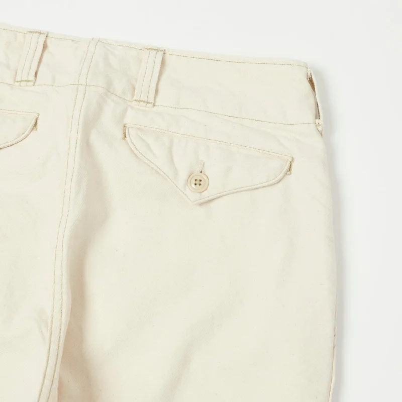 Freewheelers Aviators Trouser - Yarn-Dyed Raw White