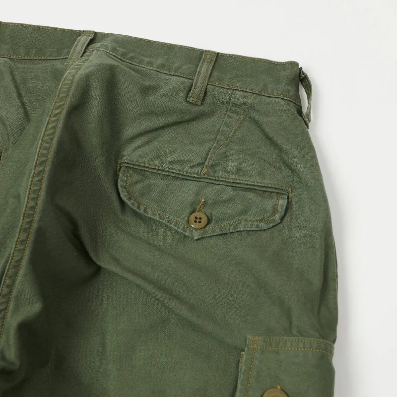 Freewheelers 'Jungle Fatigues' Tropical Trousers - Olive Green