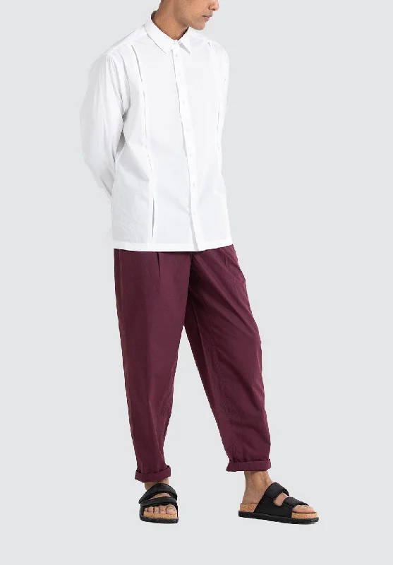 Front Pleat Pant | Wine