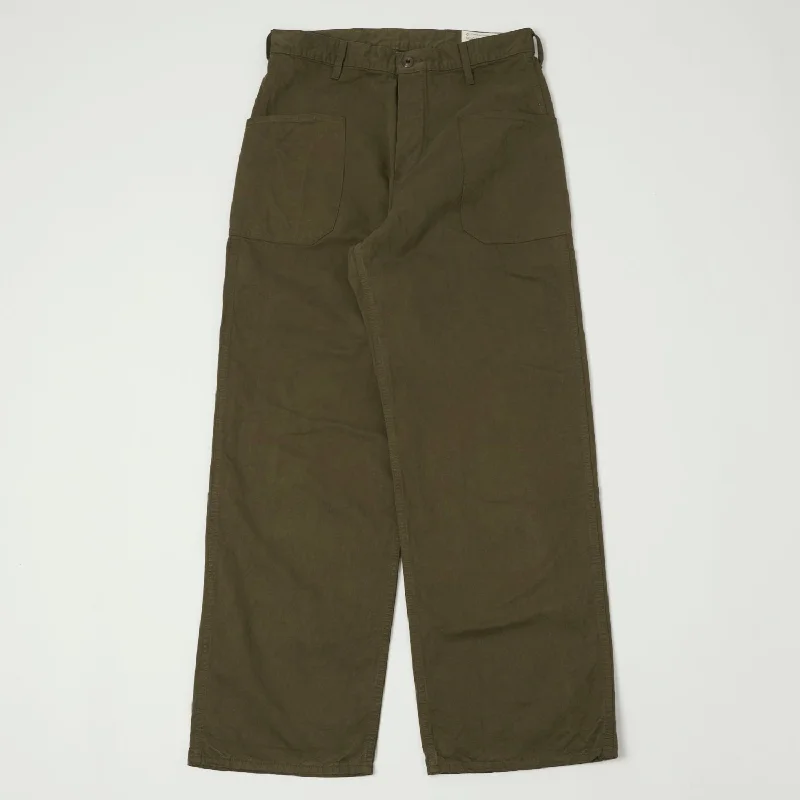 Full Count 1119-3 Old Japanese Twill US Navy Trouser - Olive Drab