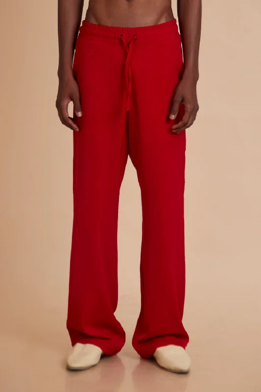 Jermaine Bleu Loose Fit, Elastic Waist, Draw String, and Breathable Cotton Crepe Andre Pants