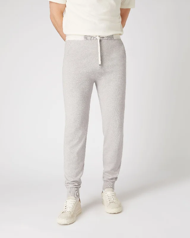 Men's Cotton Cashmere Silk Jogger Fumo Grey