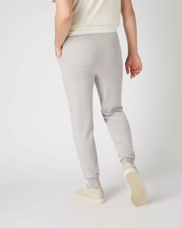 Men's Cotton Cashmere Silk Jogger Fumo Grey