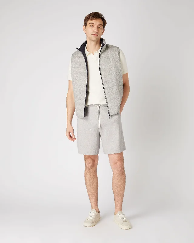 Men's Cotton Cashmere Silk Short Fumo Grey