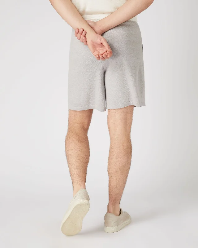 Men's Cotton Cashmere Silk Short Fumo Grey