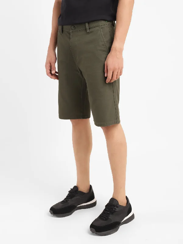 Men's Olive Tapered Shorts