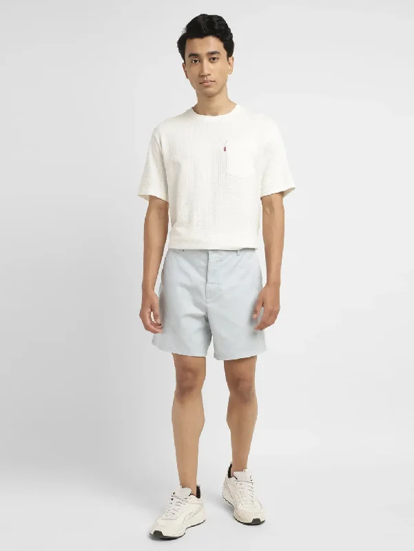 Men's White Regular Fit Shorts