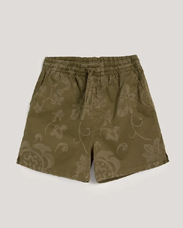 Shorty Short KHAKI Olive Floral