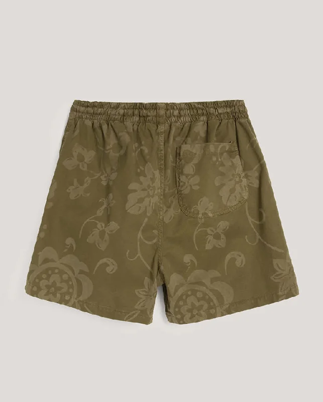 Shorty Short KHAKI Olive Floral