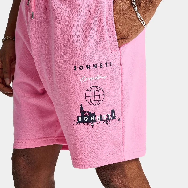 Sonneti Stack Logo Shorts / Sachet Pink