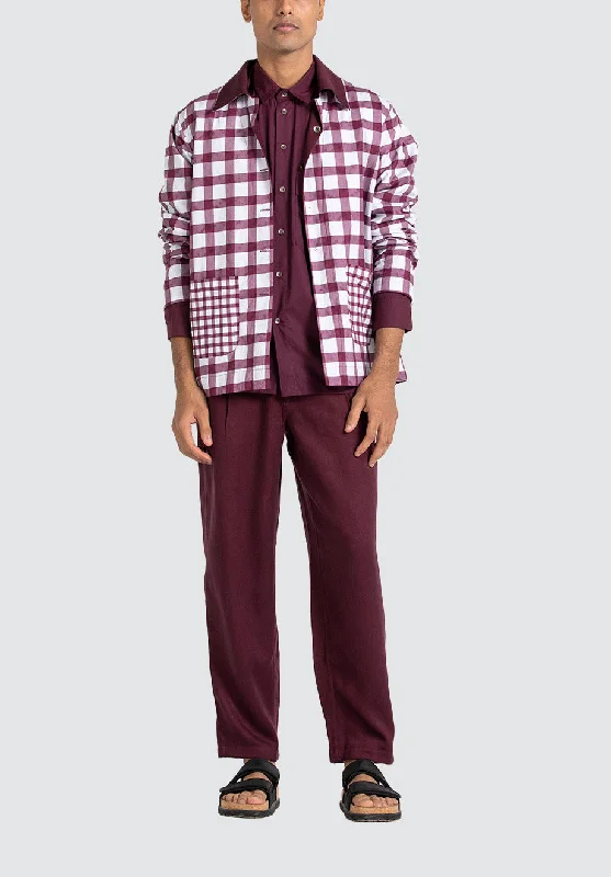 Twill Trousers | Wine