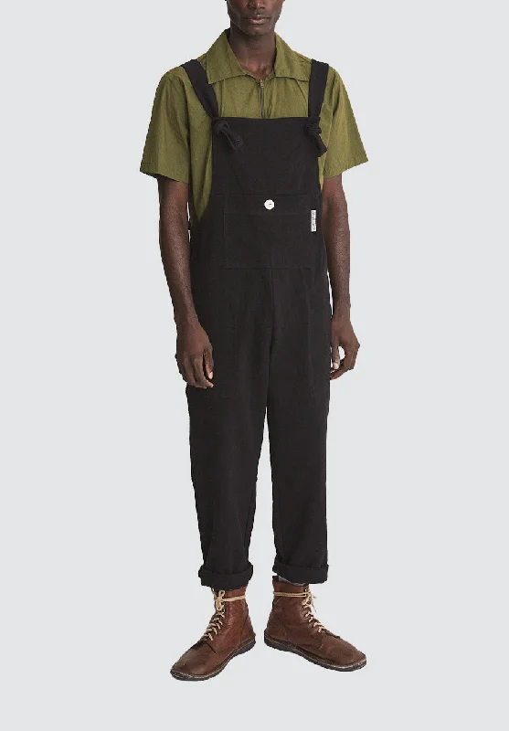 Unisex Dungarees | Black