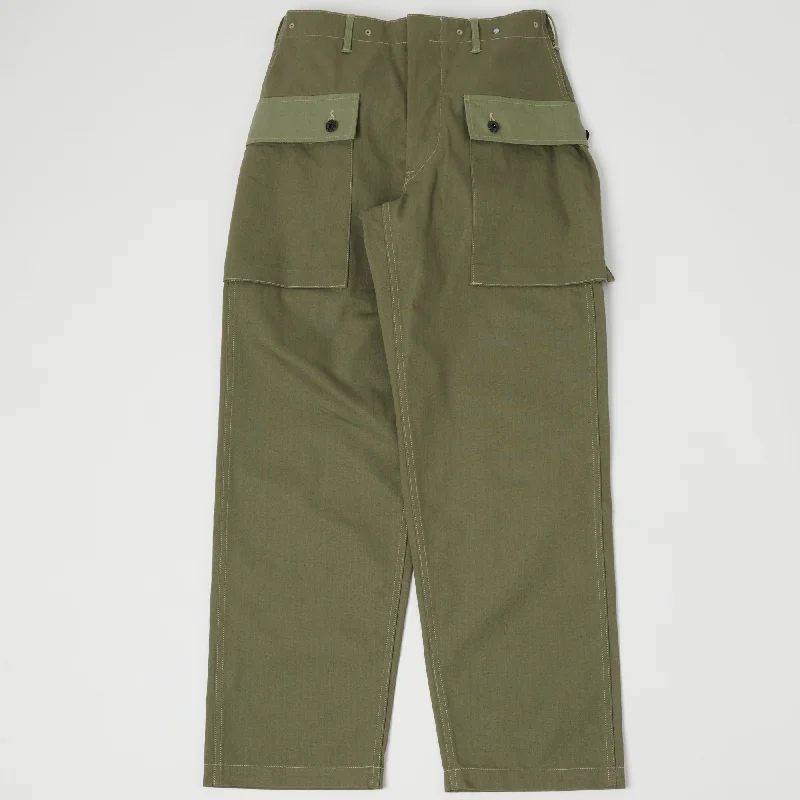 Warehouse 1097 USMC Herringbone Monkey Pant - Olive Drab