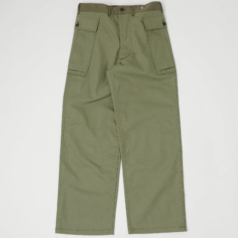 Warehouse 1098 U.S. Army Herringbone Pant - Olive Drab