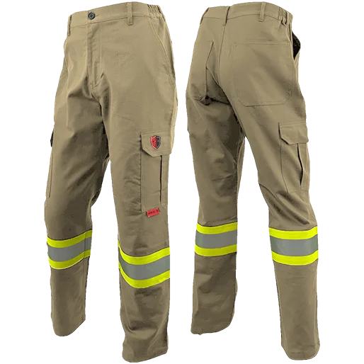 Atlas AR/FR Khaki Cargo Pants W/ 4"" Striping 4054KK