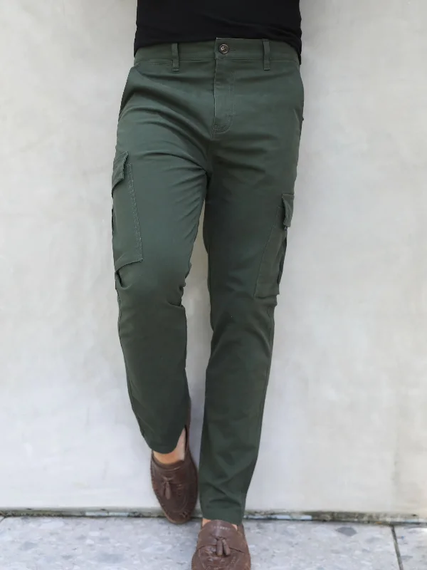 Cargo Trousers - Khaki Green