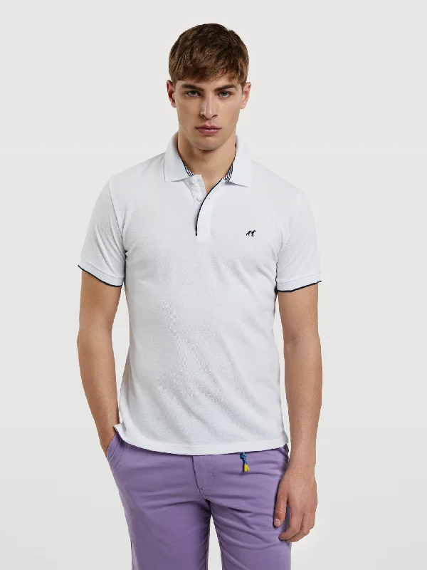 89 Recylced Edition' Polo Piqué Shirt With Contrast Details