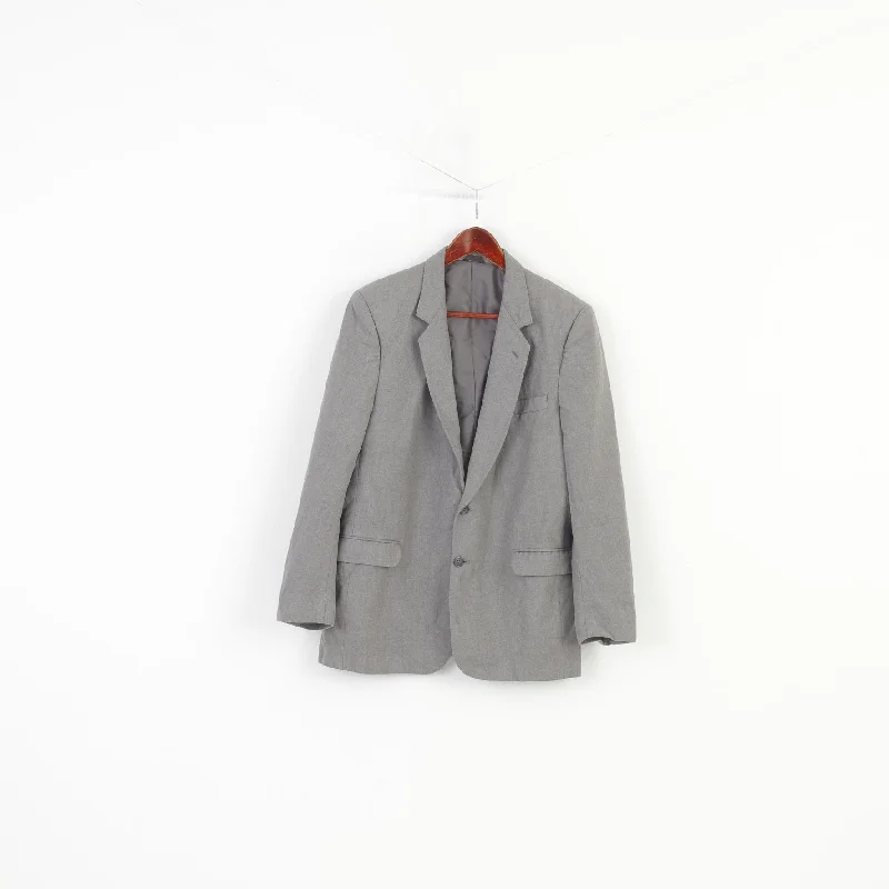 Anderson of London Men 42 Blazer Grey Wool Breasted Vintage Jacket