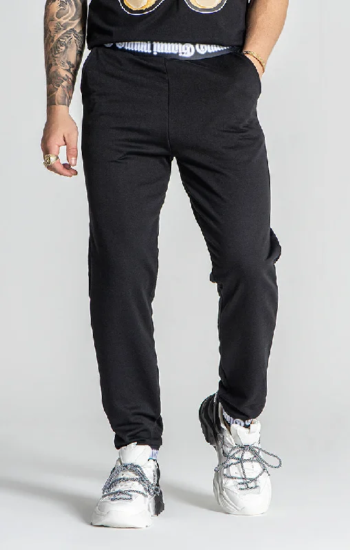 Black Nostalgia Elastic Joggers