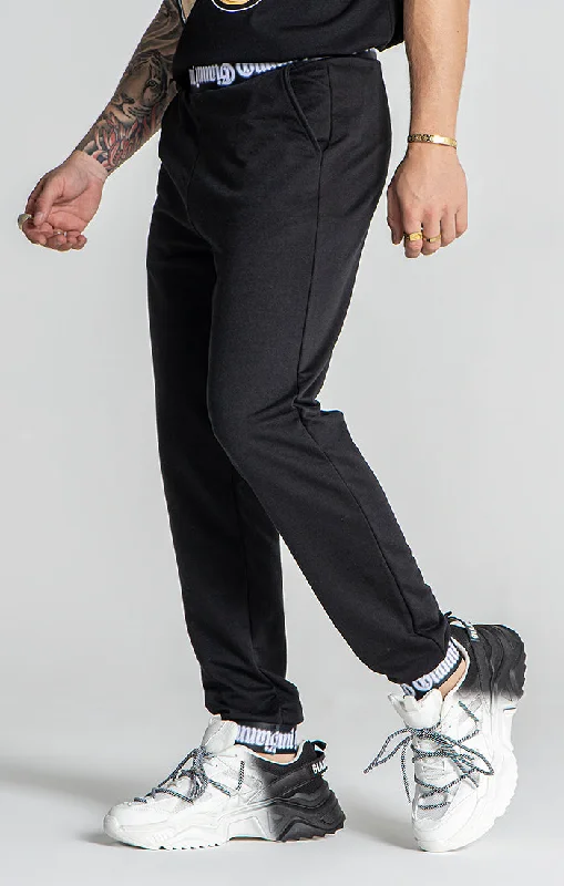 Black Nostalgia Elastic Joggers