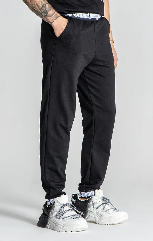 Black Nostalgia Elastic Joggers