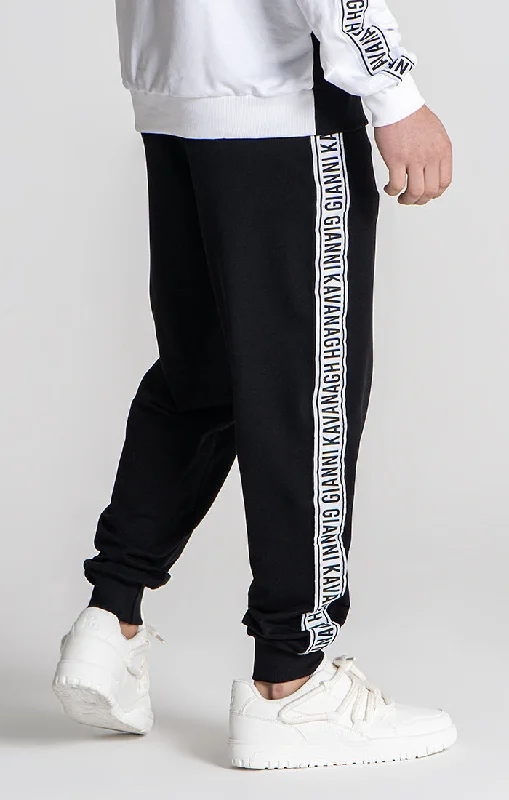 Black Partition Joggers