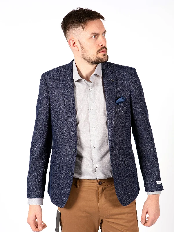 Blue Check Tweed Blazer