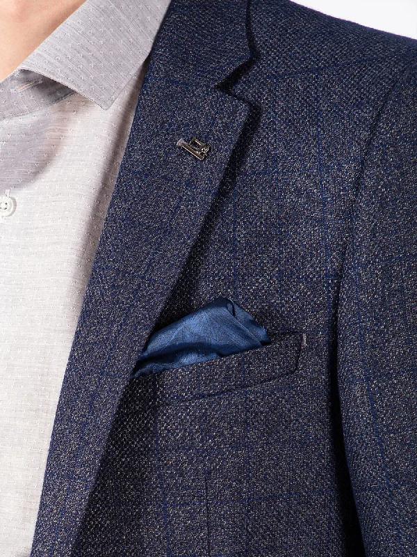 Blue Check Tweed Blazer