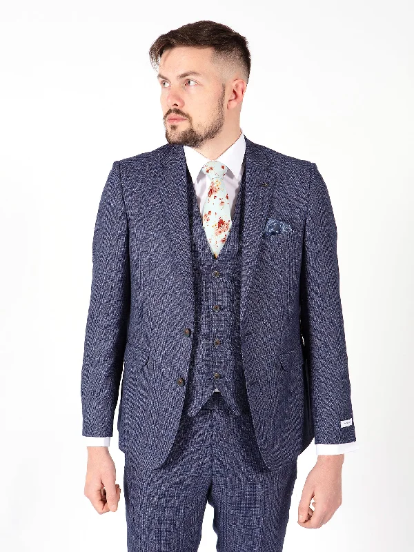 Slim Fit Blue Check Suit