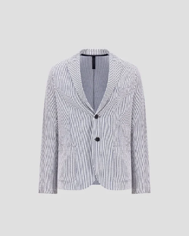 Blazer Colmax seersucker - BLUE&CREAM