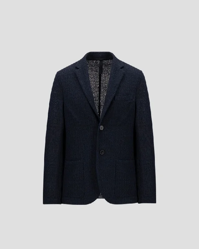 Blazer Bicolour frisé - Blue & Black