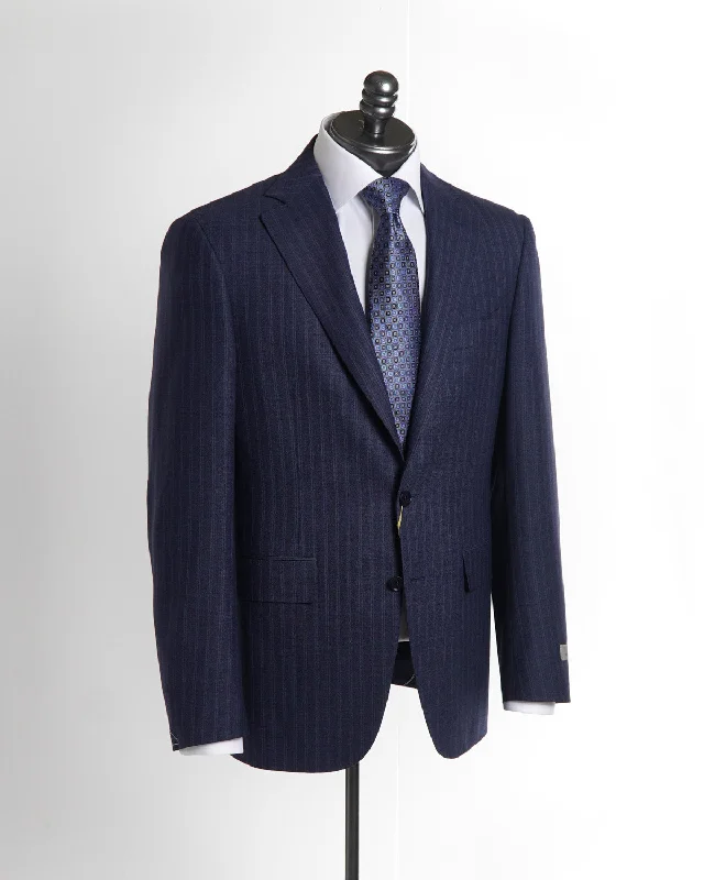 Double Pinstripe Wool Stretch Suit