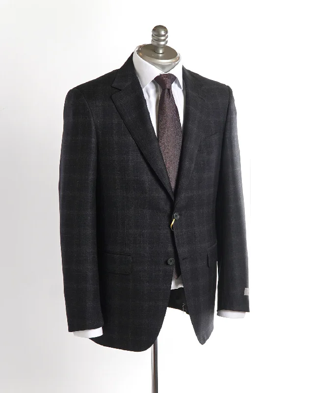 Elegant Fade Check Wool Suit