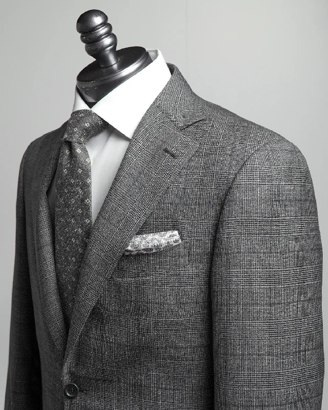 Prince Of Wales Super 130's Grey Suit