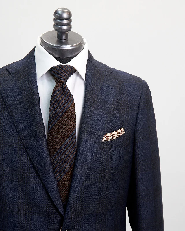 Shadow Check Super 130's Navy Suit