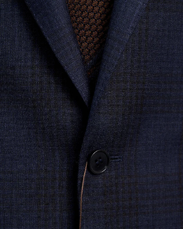 Shadow Check Super 130's Navy Suit