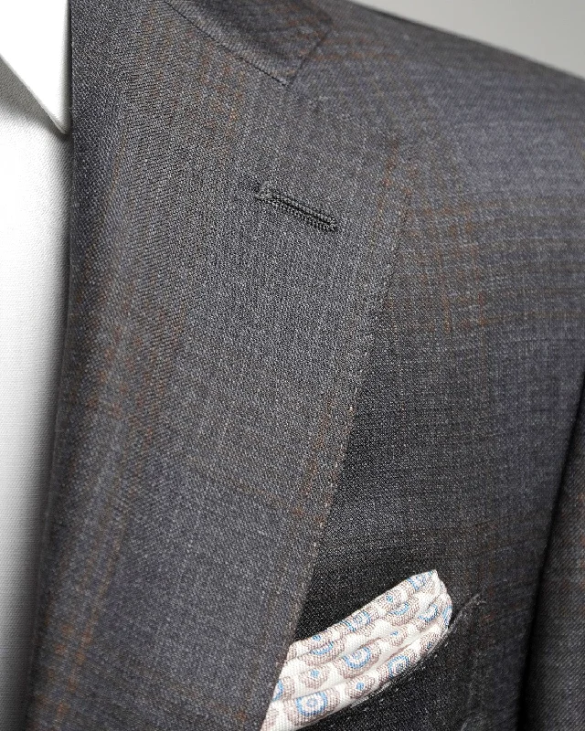 Surface Check Super 130's Gunmetal Grey Suit