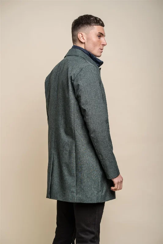 Cavani Brando Mac Coat in Khaki