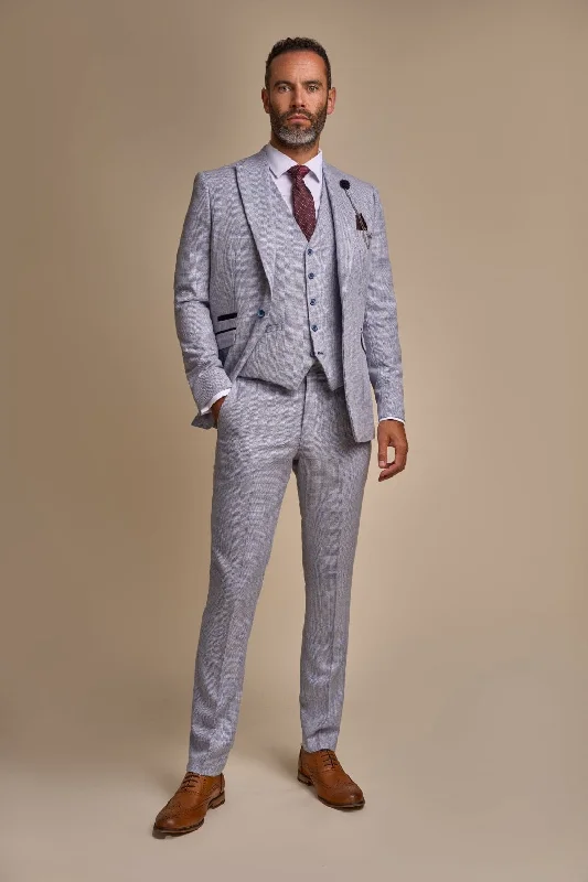 Cavani Caridi Sky Check Three Piece Suit