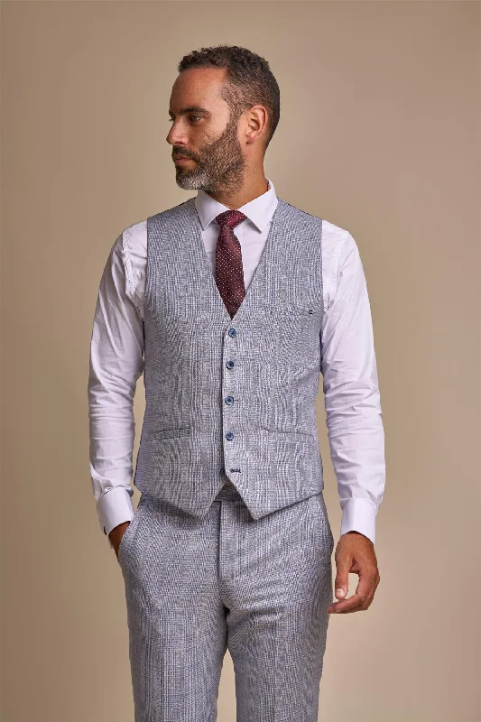 Cavani Caridi Sky Check Three Piece Suit