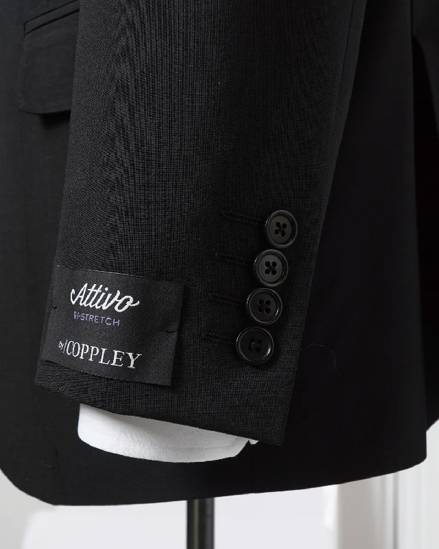 Gibson Attivo Bi-Stretch Black Solid Suit