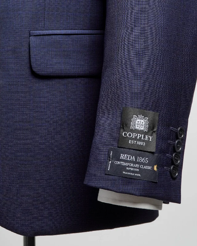 Navy Super 110's Subtle Check All Season Suit