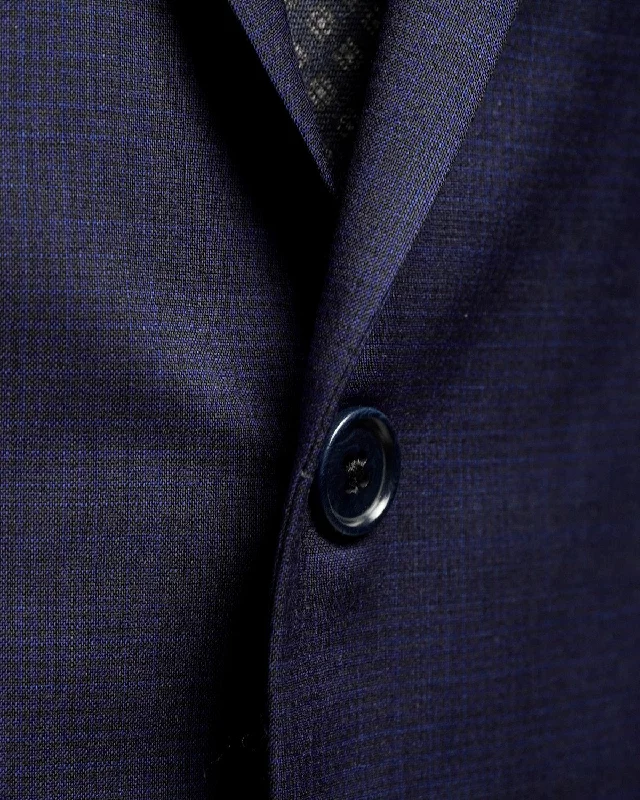 Navy Super 110's Subtle Check All Season Suit