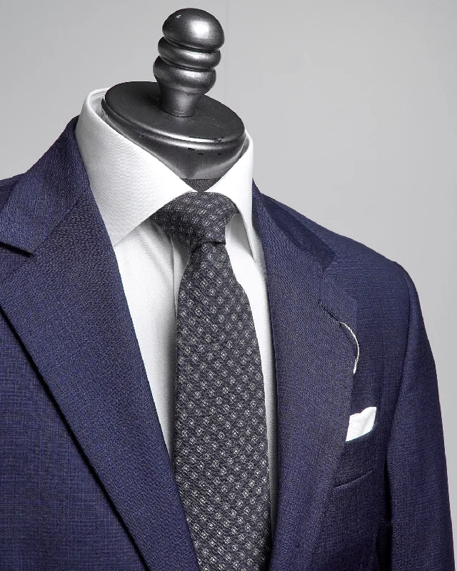 Navy Super 110's Subtle Check All Season Suit